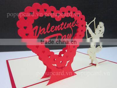 Viet Nam Girl and pedicab greeting pop up card
