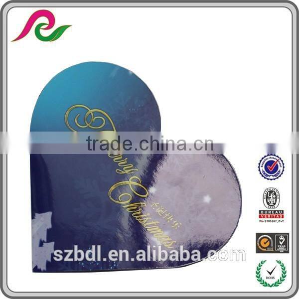 heart shape christmas card with music gift, christmas gift musical card