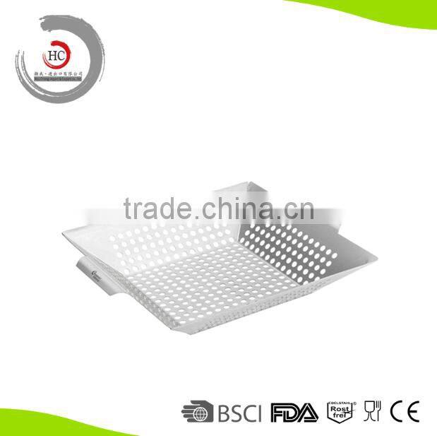 Non-Stick Feature Non-stick Stainless Steel Vegetable / Potato Basket for the Barbecue