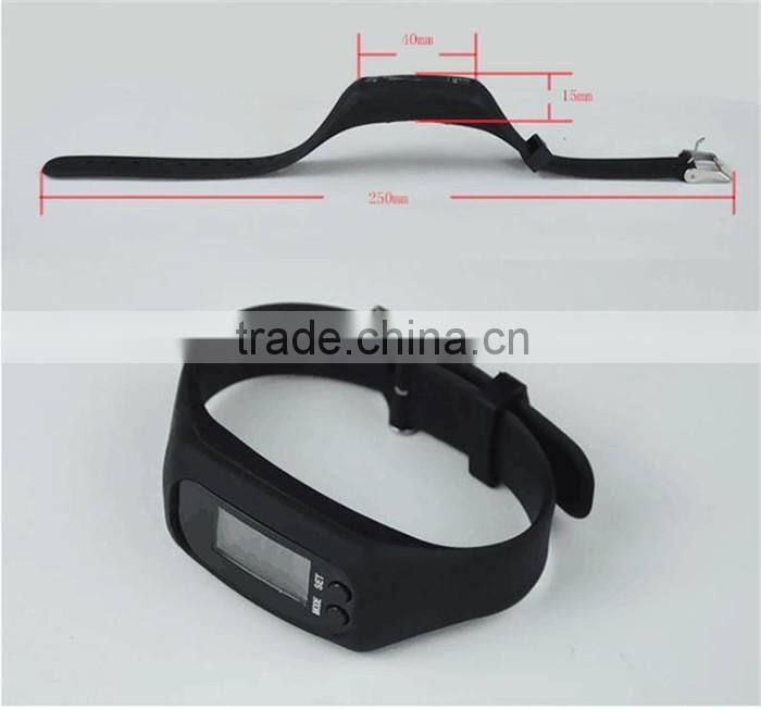 hot style silicone bracelet pedometer multifunctional pedometer watch