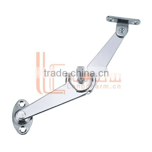 Silver Tone Metal Replacement Home Furniture Lid Support Hinge Stay