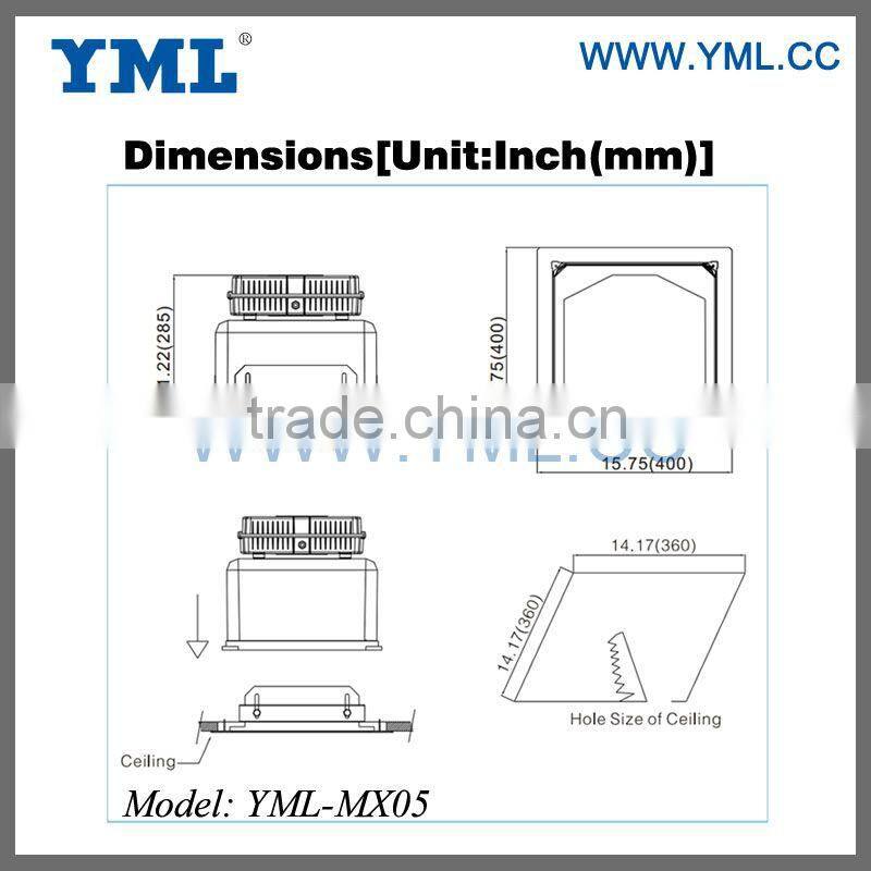 40-200W garage lamp ul garage lamp 200W 80W CE garage induction lighting