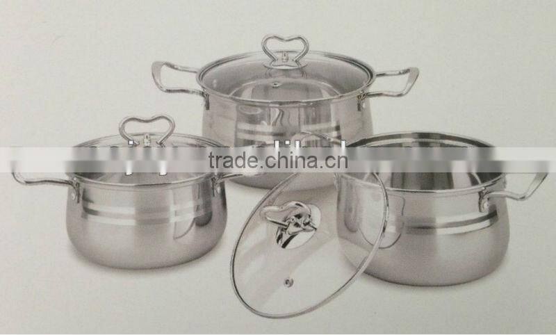 16/18/20CM 6 Pcs Metal Cooking Pot