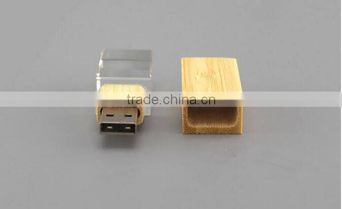 oem logo free sample wooden usb flash drive with LED light