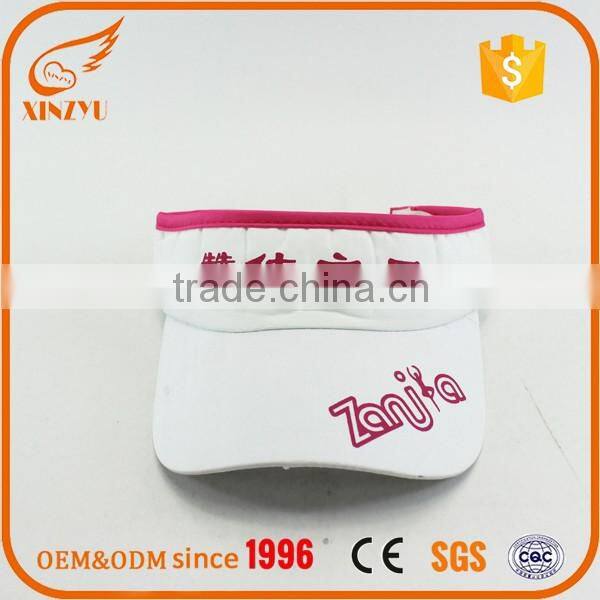 logo custom flair hair wholesale funny sun visor hats