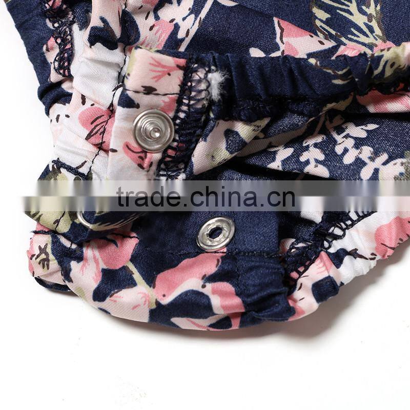 new design cotton boutique clothing little girls flower jumpsuit summer baby girls beach romper