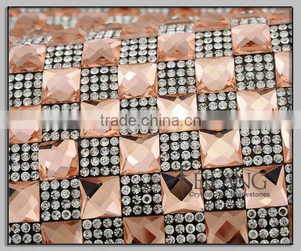 Bags decoration crystal rhinestone trim mesh