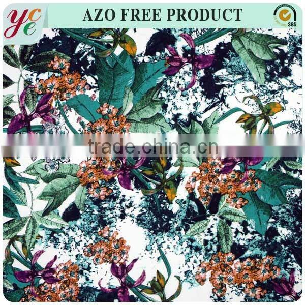Low MOQ printing rayon floral summer dress fabric