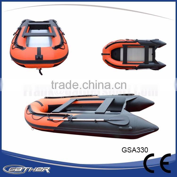 Gather Classic design cheap alumium floor inflatable boat hot sale