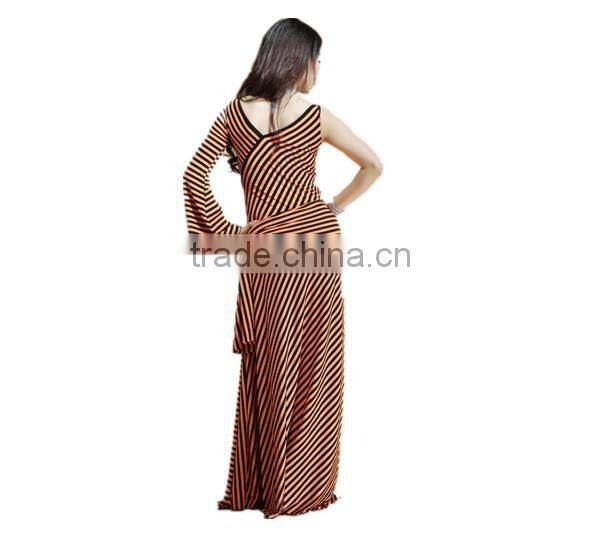 Cotton Belly Dance Costumes with Long Dress+Hip scarf (QC2237)
