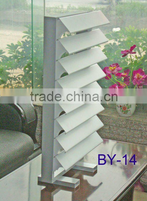 Curved perforated aluminum sun louver/screen (C E)