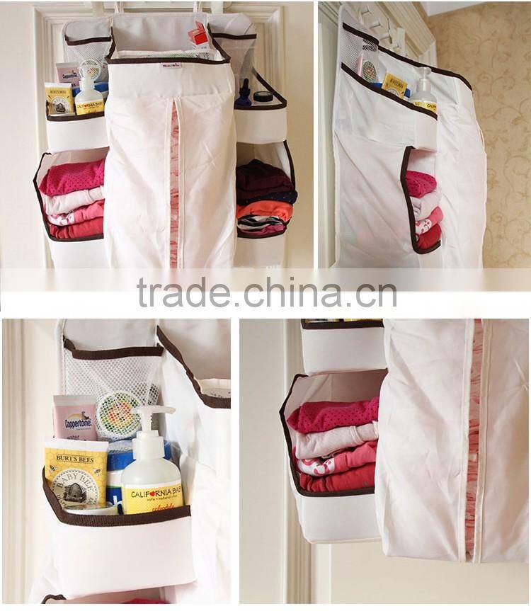 Baby Item Hanging Organizer Bag Baby Crib Side Storage Bag With Compartment