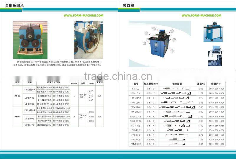 Flange duct machine ,Metal Sheet TDF Air Duct Flange Making Machine Manufacturer