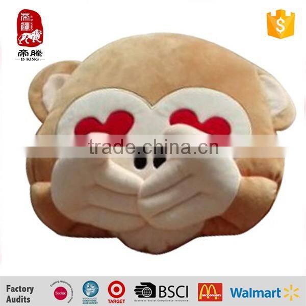 Stuffed Soft Custom Monkey Emoticon Plush Emoji Pillow
