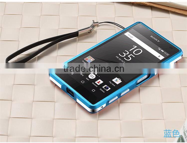 Ultrathin Aviation Screw Frame Cover Metal Aluminum Bumper for Sony Xperia Z5 Z5 Compact Back Case