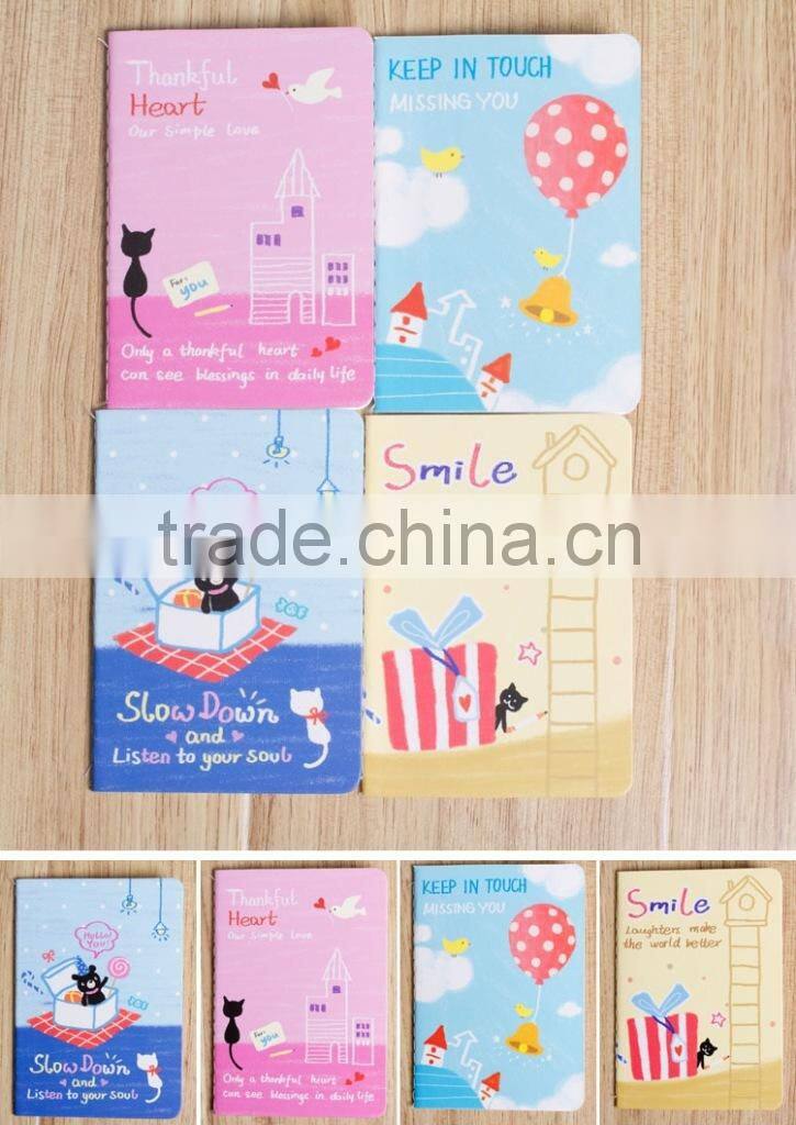 notebook with kawaii pattern,cartoon notepad
