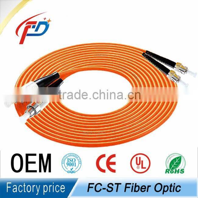 FC-ST duplex multymode fiber optic patch cable connector