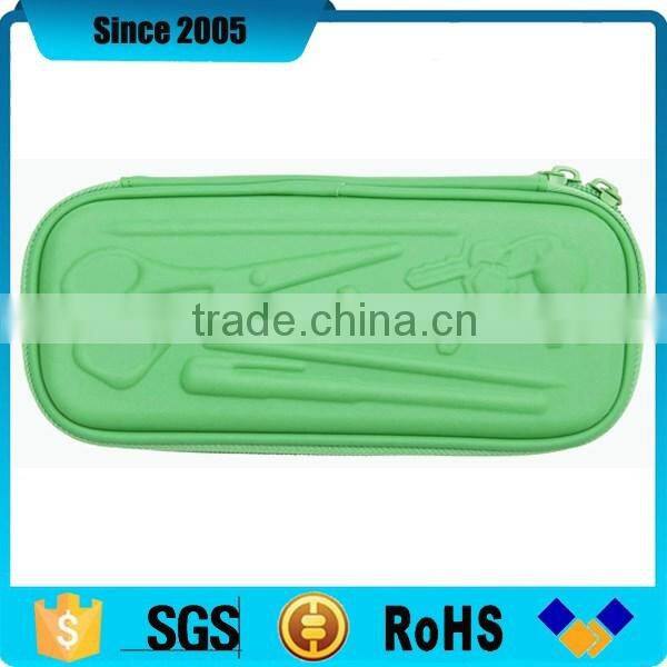 pink custom eva pencil case for girl with mesh pocket