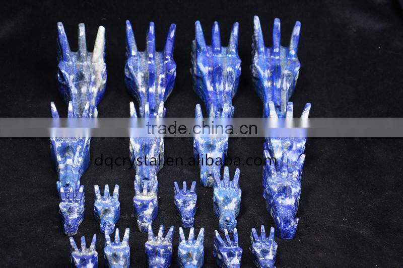 stocked lapis lazuli dragon head for sale 50-60mm crystal gift