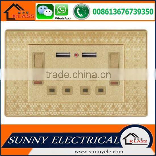 Wall USB Socket/Double USB soket 2.1A/2.2A/multi socket with usb socket with switch