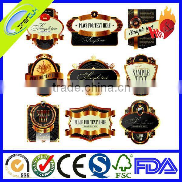 high quality customized self adhesive stickers with brand logo printing