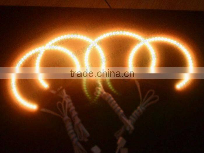 Factory offer 12V 35W color changing angel eyes E36 131MM RGB angel eyes for BMW headlights 5050SMD high brightness