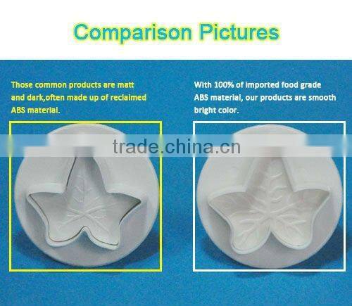 Ivy Leaf plastic fondant plunger cutter,cake decorating plunger cutter
