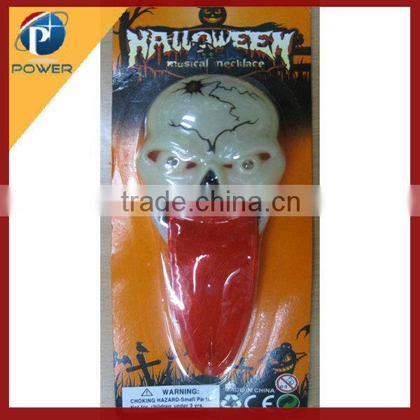2015 yiwu factory Halloween musical necklace, scary music toy