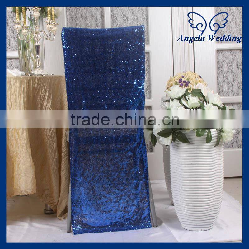 CH047B New 2016 cheap wedding banquet champagne sequin chair cover