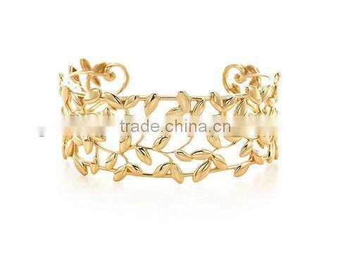 stainless steel newest style for olive leaf design bracelet