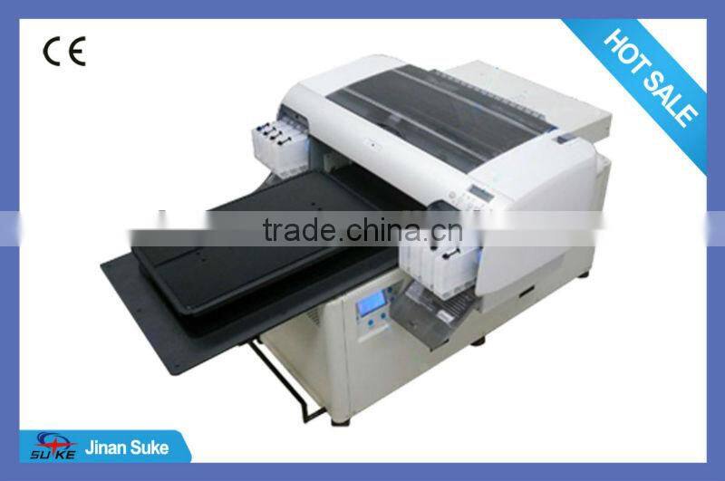 A2 Size+8color+automatic cleaning flatbed printer T-shirt printing SK-T2A-8C made in China
