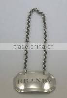 wine bottle neck tag,wine bottle tag with chain,wine bottle hang tags