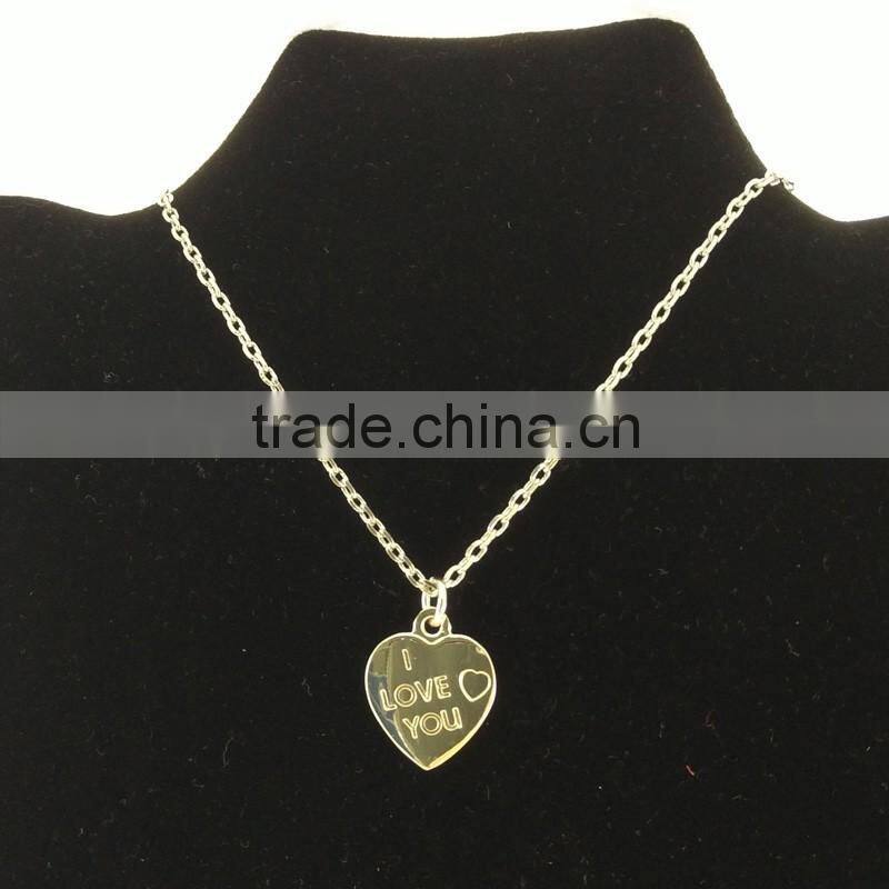 Small Alloy Heart Charms Necklace For Girls Necklace Jewelry