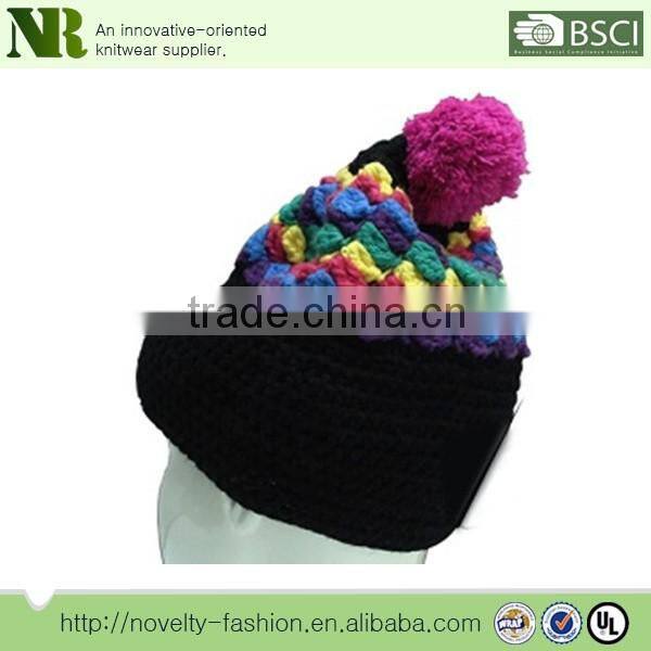 wholesale colorful warm soft popular hat for girl's