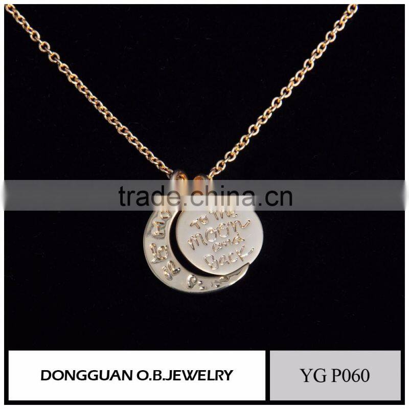 special chain necklace design from jewelry manufacturer/gold plated necklace without stone