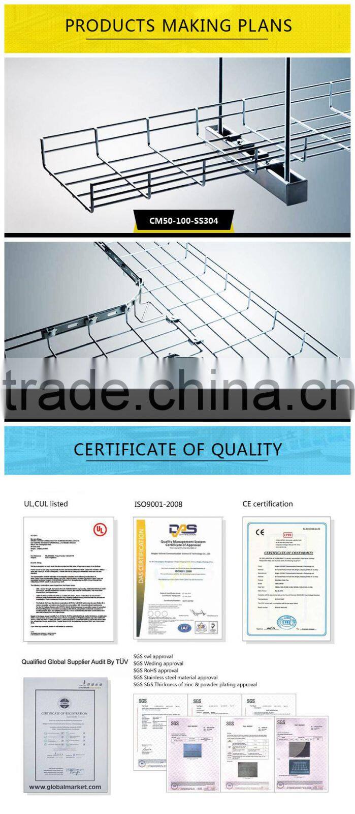 Trade Assurance High Quality Flexible HDG Cable Tray With UL CUL CE