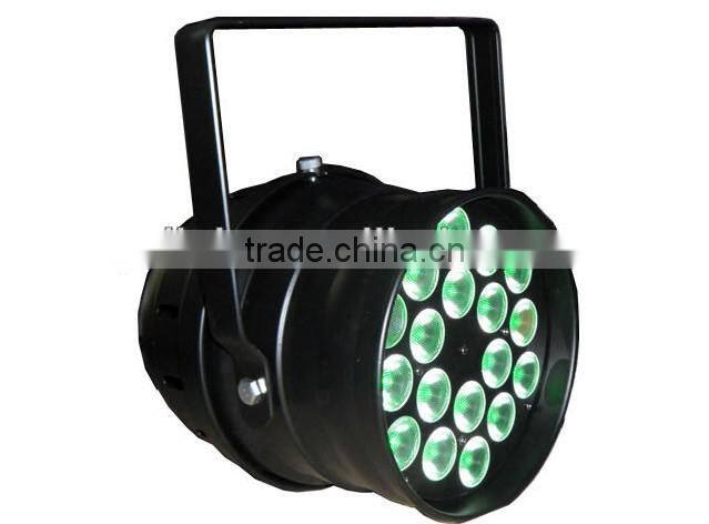 18pcs 3w DMX led RGB par 64 stage lighting