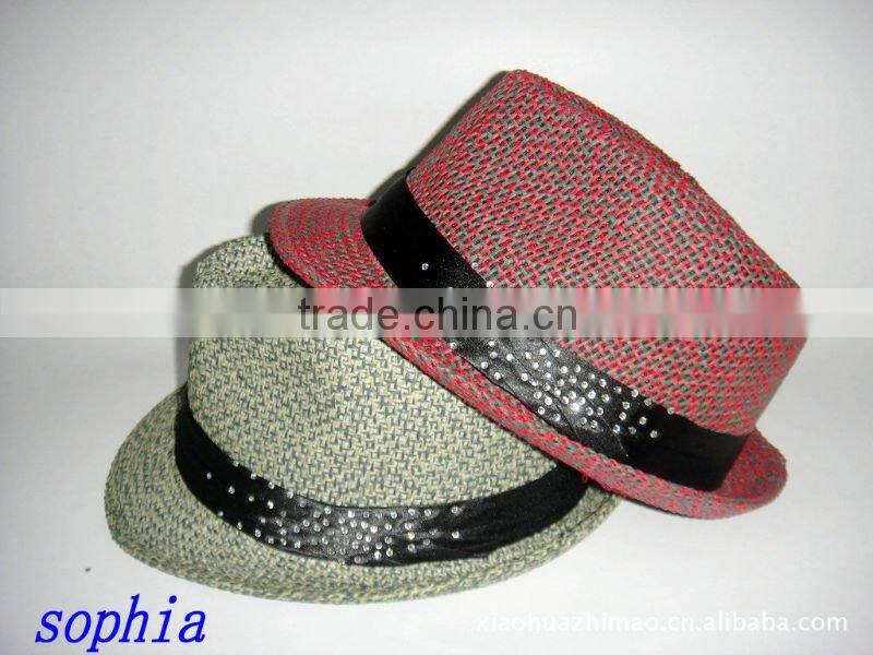 2012Newest straw fedora hat. straw hat