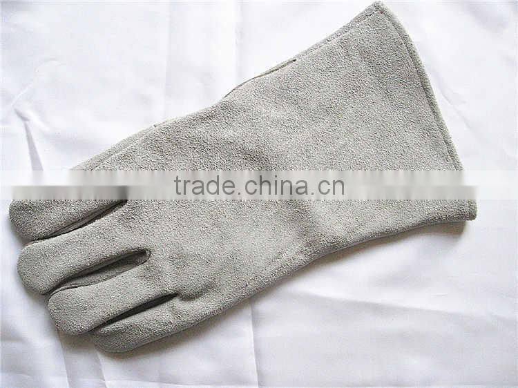 Long Argon Cow Split Leather Grade A/B Welding Gloves