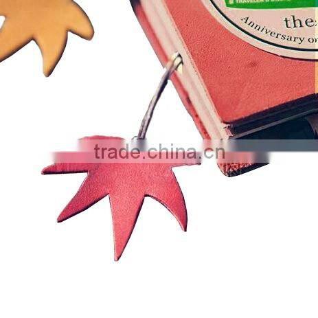 maple leaf leather bookmark
