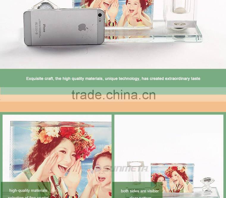 Freesub BXP-06 L100*H280*W75mm pen clock set blank sublimation 3d crystal photo frame clock