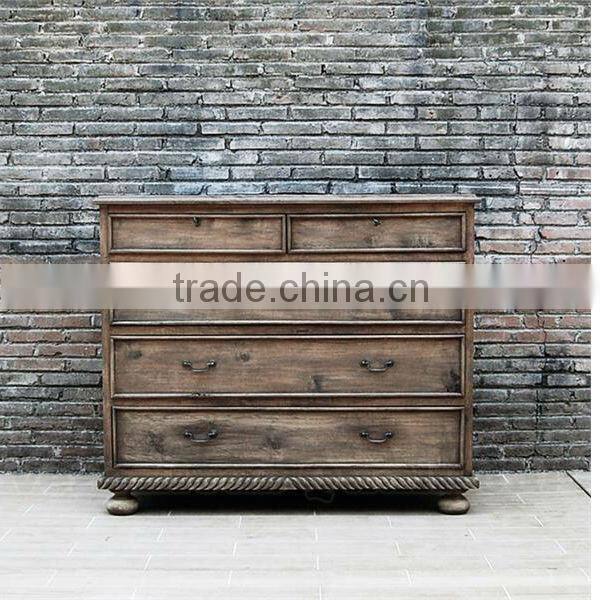 Antique French Country Distress Sideboard Server