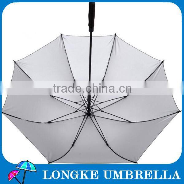 auto open high quality adult Windproof Golf Umbrella with silver coating
