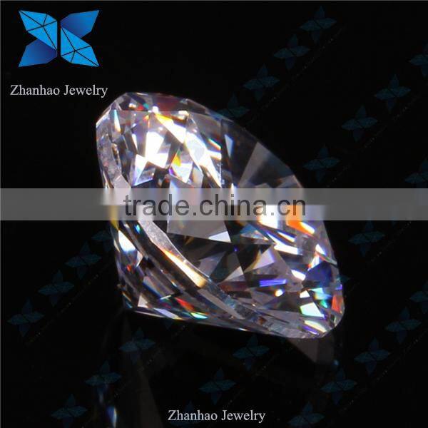 Round brilliant cut white korean cubic zirconia cz jewelry