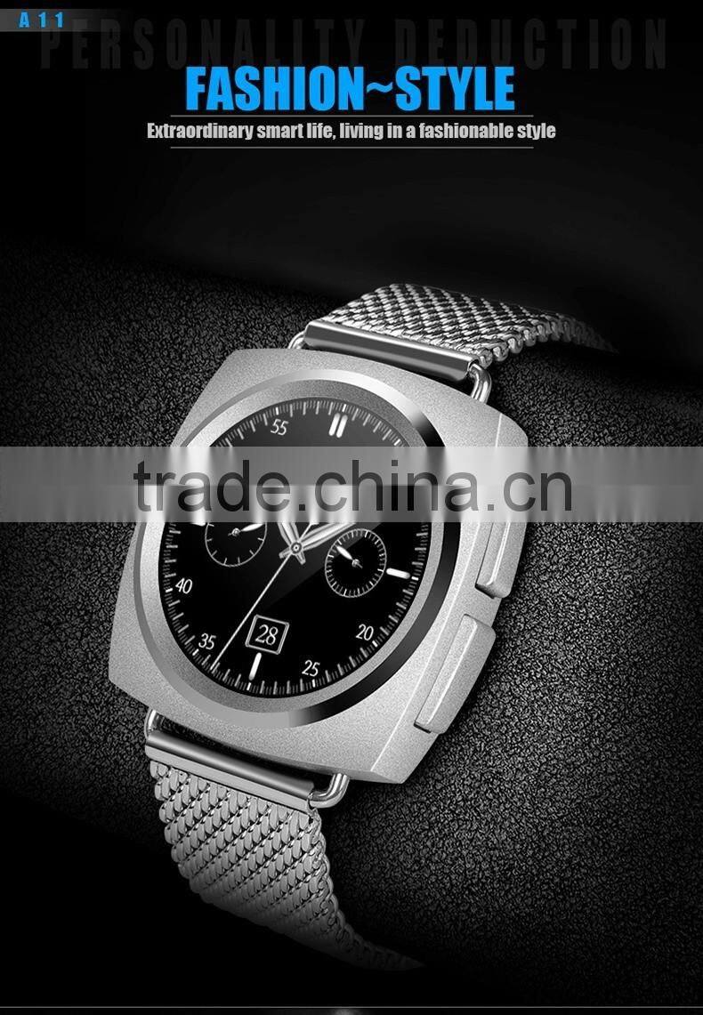 Original A11 1.22'' full round screen Heart Rate Smart Watch MTK2502 BT4.0 Smartwatch for smart phone Intelligent Watch