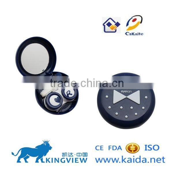 popular ware bows round case for contact lens,kaida contact lens box