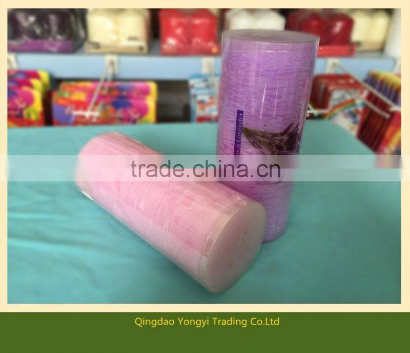 High Quality Lavender Rose Scented Pillar Candle, Festival, Home Decorative Candle, Wax