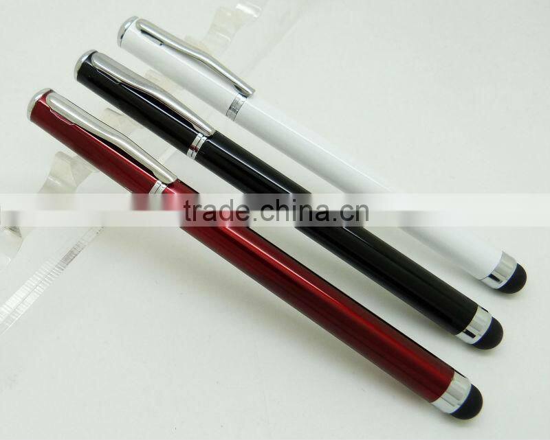 SC002 Elegant metal pen of ball pen ballpoint pen 2in1 Touch Screen Stylus can make your logo for promotion gift 3colors