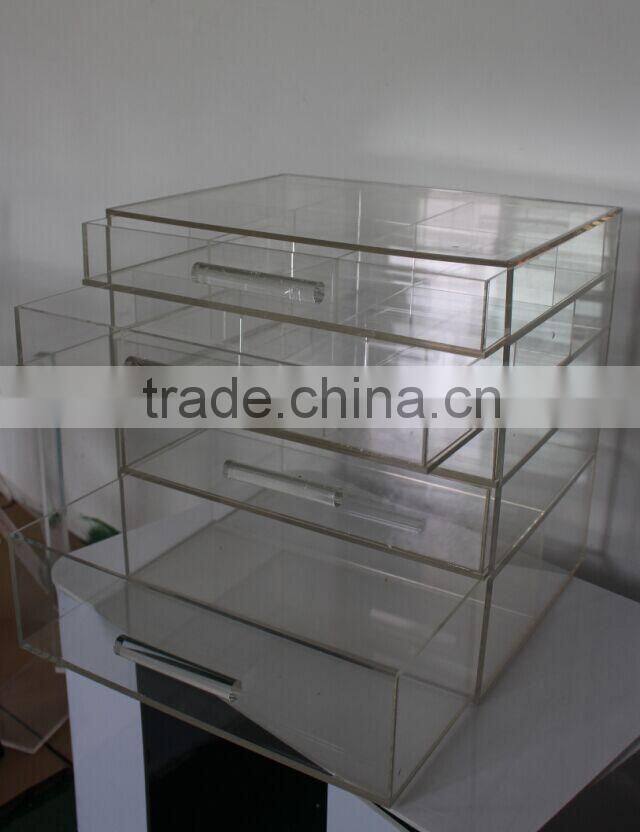 clear acrylic 4 tier plastic storage drawer multi-drawer