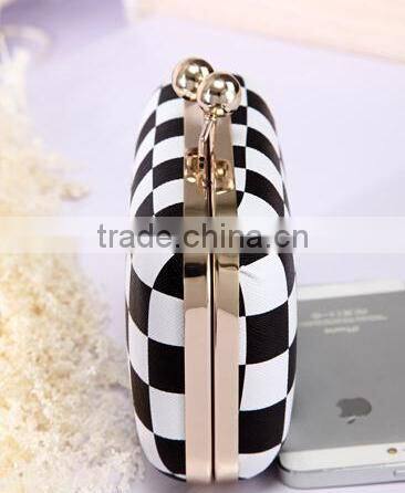 Black White Gum party evening bag high grade PU leather evening bag